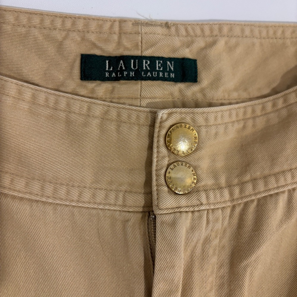 Lauren Ralph Lauren Cargo Tan Pants Womens 14 Straight Leg Outdoors Camping - Picture 9 of 10